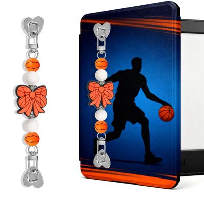 Basketball Beaded Hand Strap for Kindle E-Reader, Bow Charm Grip