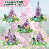 Satlasave Magnetic Blocks-100PCS Magnetic Building Blocks, Magnetic Blocks STEM Toddler Kids Toys, Pink Castle Construction Toys for Kids Ages 3+, Christmas Birthday Gifts for Boys & Girls view 3