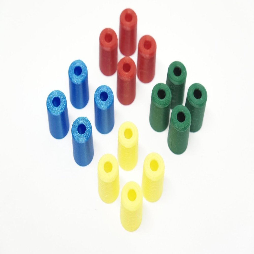 3DEXL 16pcs Replacement Tokens Pegs Pieces Parts for Trouble Board Game Yellow Blue Green Red