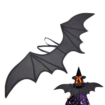 Bat Wings, Black Bat Wings, Halloween Costume Accessories for Women Men, Halloween Dress up Prop for Stage Show, Bats Wing Costume for Masquerade Festival Celebration Performance Party