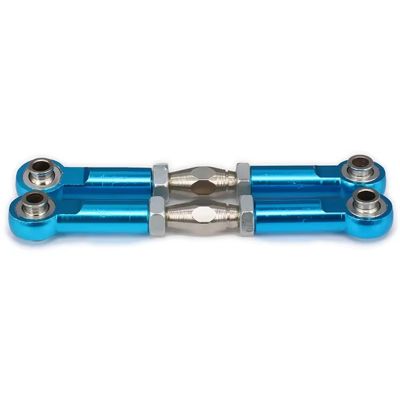 Adjustable Servo Linkage Pulling Steering Rods Arms M4 Thread 3mm Hole 69-80mm Long for RC for Hobby for Model Car Upgraded Parts RC Accessory(Blue)
