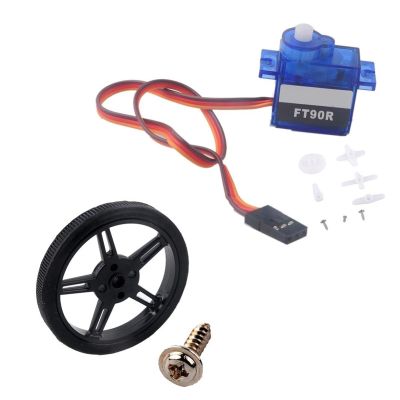 10pcs/lot FT90R Mini 360 Degree Servo Continuous Rotation Plastic Wheel