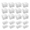 20 Pack Clear Storage Bins with Lids, Stackable Plastic Storage Boxes, Durable Storage Containers with Handles for Home, Office, and Bedroom Organization view 1