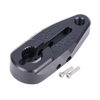 25T 20/24mm 7075 Aluminum Servo Horn Clamp Compatible with 1/10 Scale RC Buggy and 2WD Models Such As Raider Fits Protek Savox Futaba Servos(Black 20mm)