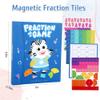 Magnetic Fraction Demonstration Book Educational Puzzle, Magnetic Fractions Book for Kids Fraction Math Manipulatives Fractions Tiles Montessori-inspired Score Disk Demonstrator for Elementary School view 3