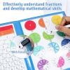 Magnetic Fraction Demonstration Book Educational Puzzle, Magnetic Fractions Book for Kids Fraction Math Manipulatives Fractions Tiles Montessori-inspired Score Disk Demonstrator for Elementary School view 4