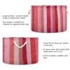 FUGIDOG Watercolor Stripes Blanket Basket with Cotton Rope Handles Baby Laundry Hamper Waterproof Foldable Storage Basket Home Storage Bin Organizer, 20x20x14 inch view 3