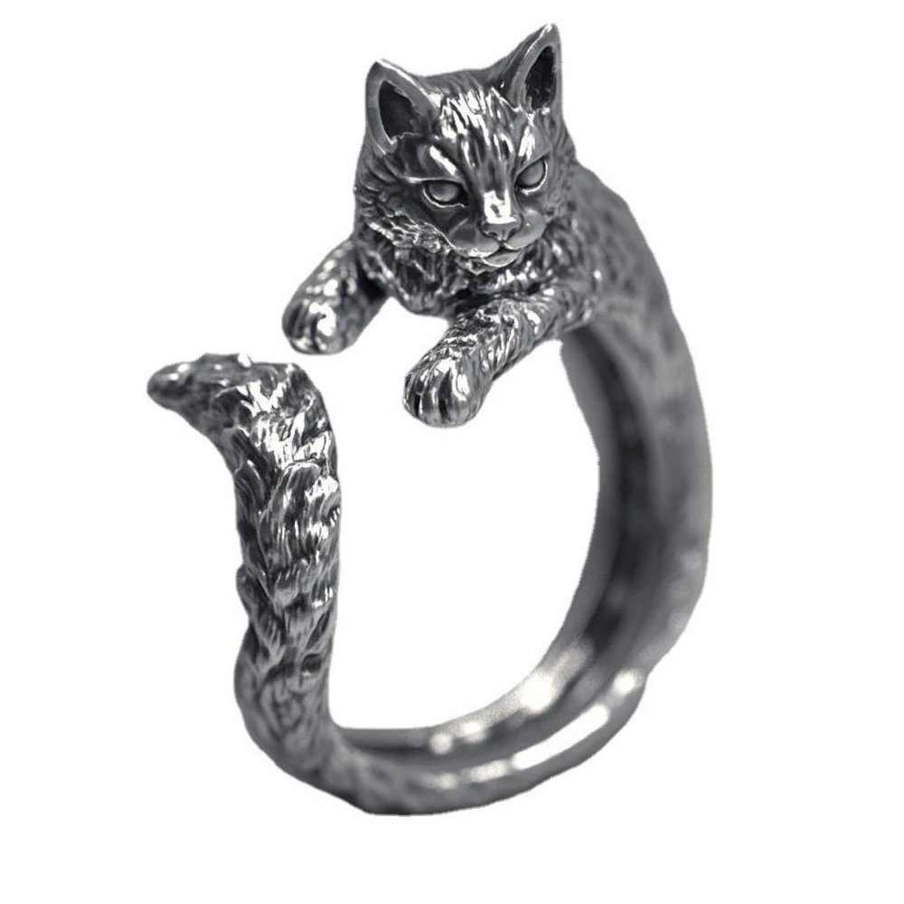 YIIABSLEP Cat Ring Cute Cat Live Ring Male Female