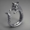 YIIABSLEP Cat Ring Cute Cat Live Ring Male Female view 2