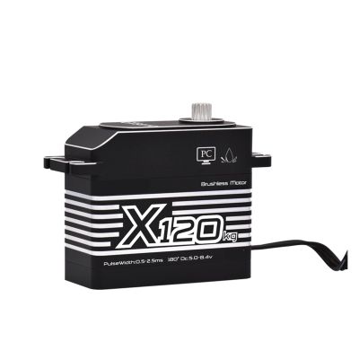 Brushless 120KG High Torque High Pressure CNC Aluminum Shell Metal Gear Waterproof Servo Suitable for 1/5