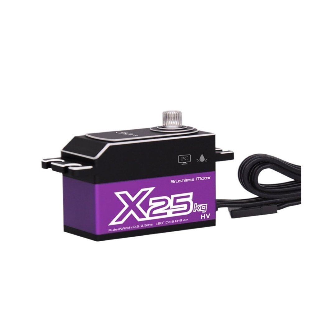 25KG brushless servo Aluminum Shell high Torque Full Metal Gear Waterproof 1:10 Short Body Flat Run