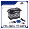 120KG High Torque High Pressure CNC Aluminum Shell Metal Gear Brushless Waterproof 1/6 Scale Large Model Servo view 3
