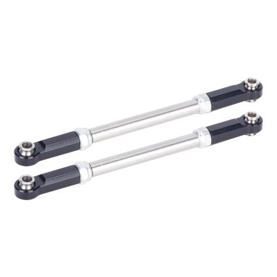 Compatible with Traxxas for Slash 4x4 4WD RC Car Upgrade Parts Replacement Accessories Aluminum Adjustable Steering Links Rod RC Assortment(Black)