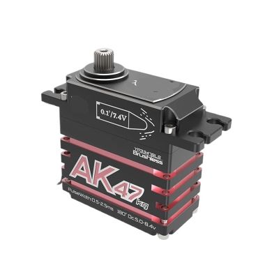 47KG PWM Digital Brushless Servo High Torque High Pressure CNC Aluminum Shell Metal Gear Suitable for 1/8 1/10 1/12(47kgCLS 357 Degree)