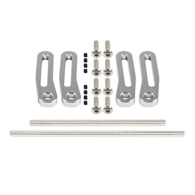 Aluminum Modular Bumper Set Compatible With 1 10 Scale RC Crawler Chassis Compatible with Off Road Rig Competition Builds Works With Gspeed Style Chassis And Cliffhanger Type Body(Silver set)