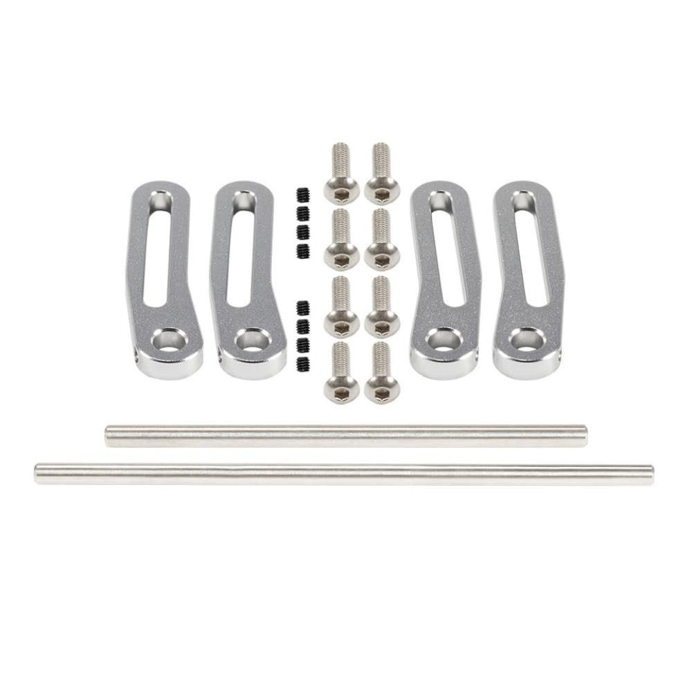 Aluminum Modular Bumper Set Compatible With 1 10 Scale RC Crawler Chassis Compatible with Off Road Rig Competition Builds Works With Gspeed Style Chassis And Cliffhanger Type Body(Silver set)