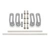 Aluminum Modular Bumper Set Compatible With 1 10 Scale RC Crawler Chassis Compatible with Off Road Rig Competition Builds Works With Gspeed Style Chassis And Cliffhanger Type Body(Silver set) view 1