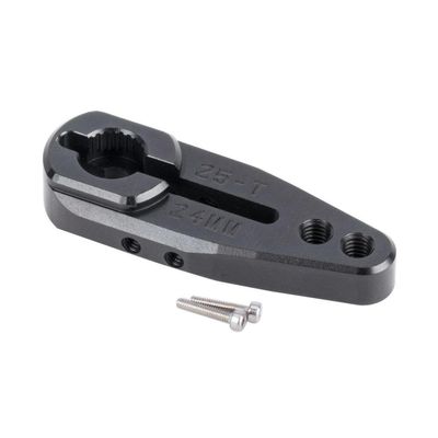 25T 20/24mm 7075 Aluminum Servo Horn Clamp Compatible with 1/10 Scale RC Buggy and 2WD Models Such As Raider Fits Protek Savox Futaba Servos(Black 24mm)