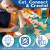 FEMBW Cardboard Construction Kit  150 PCS DIY STEM Craft Set with Kid-Safe Cardboard Cutter,Safe Serrated Cutter & Tools for Creative Projects, School, Home, Team Activities, Ages 5+ view 3