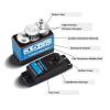 35KG 7.4V DS3235 Coreless Digital High Torque Remote Control Servo Blue 270 Degree Waterproof Servo IP66 with 25T Servo Arm Full Metal Gear view 2