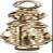 14kt Gold Filled Infant Pendant on a 24 inch Gold Filled Heavy Curb Chain. view 2