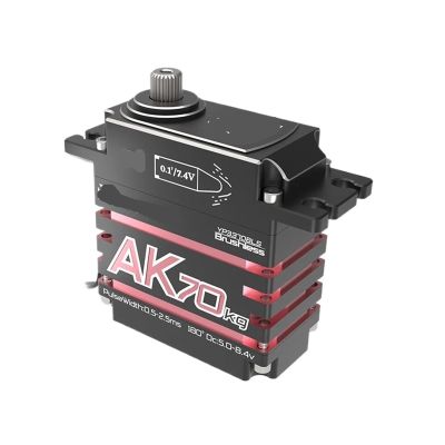 70KG PWM Digital Brushless Servo High Torque High Pressure CNC Aluminum Shell Metal Gear Suitable for 1/8 1/10 1/12(70kgCLS 357 Degree)