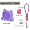 XEGIMOR Silicone Case for Tamagotchi Paradise with Button Cap, Protective Cover with Screen Protector and Lanyard for Tamagotchi Paradise Pet Accessories (Purple) view 2