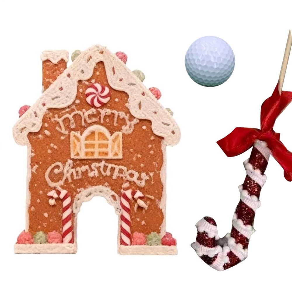 Best Christmas Game - Gingerbread Golf Game Set, Christmas Decoration Mini Golf Course, Gingerbread House Miniature Golfs Set for Kids Family