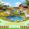 Cessfle 40 Pieces Magnetic Farm Animals Toys Play Set, Fun and Educational 3D Printed Animals for Easter Basket Stuffers, Easter Gifts for 3-5 5-7 8-12 Year Old Kids Boy Girl view 4