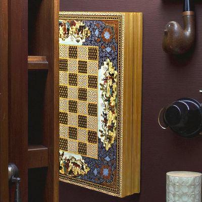 19.6" Persian Khatam Backgammon Set  Large Handmade Wooden Game Board for Adults  Decorative Inlay Design  Classic Strategy Game  Gift for Dad, Husband, Birthday or Anniversary
