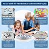 LWuuywa 4 in 1 Board Games for Kids 8-12, Magnetic Chess, Rope Untangling Puzzle Game, Go Game, Rainbow Bead Elimination, Classic Strategy Board Games for Family Night, Travel, 2-4 Players view 2