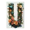 RMYRHQ Enchanted Floral Letter U Wooden Jigsaw Puzzle for Adults 1000 Pieces Oranges Peach Flowers Green Leaves Vines Alphabet Art Puzzle Suitable for Party Game Nights Give to Friends Present view 3