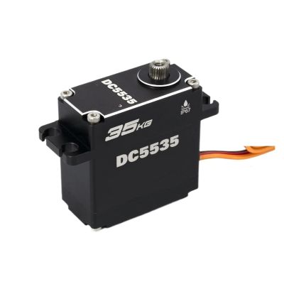 DC5535 35 kg Waterproof servo 180/270360 All-Aluminum housing Stainless Steel Gear high Torque(DC5535-35kg-180)