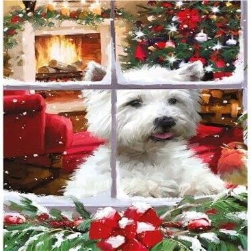 Jigsaw Puzzles for Adults 500 Pieces Family Fun Jigsaw Puzzle West Highland White Terrier Dog Holiday Winter Dogs Fun Puzzles Colorful Home Decoration New Upgraded Puzzle Gifts