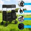 Muhub 2 Seater Wagon Stroller Foldable with Breathable Mesh, Waterfroof Canopy, with Rear Storage Bag,360 Swivel Wheel with Lock,50.8 * 37.8 * 22.44 in. view 4