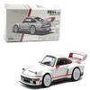 1:64 Diecast Collectibles Model Car Compatible with Porsche Singer DLS Turbo White with Red Stripes Limited Edition by Pop Race PR640226 view 1