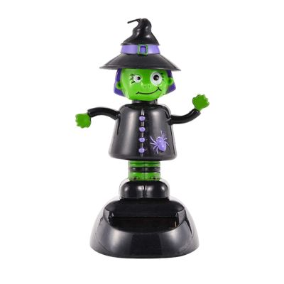 Halloween Car Dashboard Solar Powered Dancing Toys 5x7x11cm Skull Pumpkin Zombie Witch Car Shaking Head Dancer Doll Figurines Ghost Dancers Figurine for Halloween Party