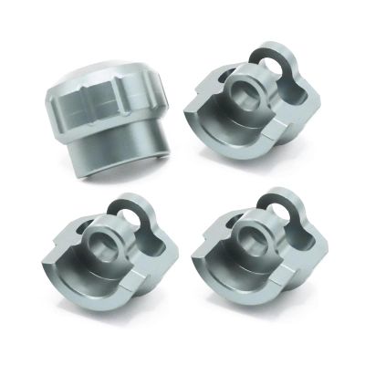 Rc Parts For ARRMA 1/7 1/8 4pcs Metal Shock Cap Protector Absorber Protection Cover AR330492 RC Car Upgrade Parts Accessories(Gray)