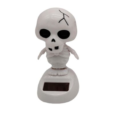 Halloween Car Dashboard Solar Powered Dancing Toys 5x7x11cm Skull Pumpkin Zombie Witch Car Shaking Head Dancer Doll Figurines Ghost Dancers Figurine for Halloween Party