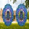 2 Pack 12 Inch 3D Metal Wind Spinner - Weatherproof Rustproof Hanging Decoration Suitable for Indoor & Outdoor Use, Perfect Christmas Thanksgiving Gift for Mom, Wife and Nature Lovers (Owl) view 1