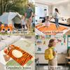 Wizland Kids Sleeping Bag with Pillow Boys Daycare Mat Flannel Tiger Nap Preschool Rest Mats-Kindergarten, Fluffy Warm Portable Tiger Nap Thick Nap Roll for Toddlers-61.8"28.3" view 4