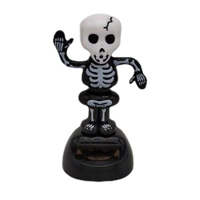 Halloween Car Dashboard Solar Powered Dancing Toys 5x7x11cm Skull Pumpkin Zombie Witch Car Shaking Head Dancer Doll Figurines Ghost Dancers Figurine for Halloween Party