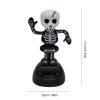 Halloween Car Dashboard Solar Powered Dancing Toys 5x7x11cm Skull Pumpkin Zombie Witch Car Shaking Head Dancer Doll Figurines Ghost Dancers Figurine for Halloween Party view 4