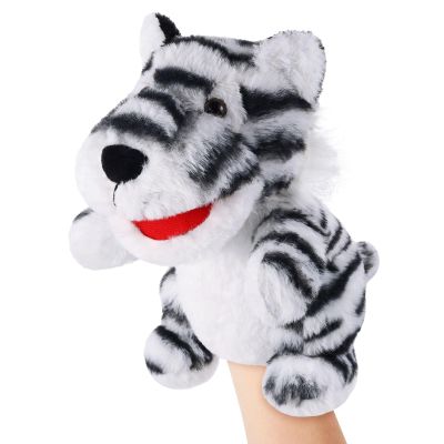 Animal Hand Puppets 11 Inch Safari Jungle Zoo Woodland Puppet Rainforest Grassland Animals Role-Playfor Kids Storytelling Imaginative Pretend Play Teaching Preschool Learning Educational(Tiger)