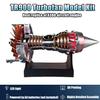 TR900 Turbofan Engine Model, Aircraft Turbojet Engine with LED Light, DIY Mechanical Science Aero Engine Education Toy Desk Decor for Adult Hobbyists,28cm (Red Light) view 2