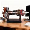 TR900 Turbofan Engine Model, Aircraft Turbojet Engine with LED Light, DIY Mechanical Science Aero Engine Education Toy Desk Decor for Adult Hobbyists,28cm (Red Light) view 4
