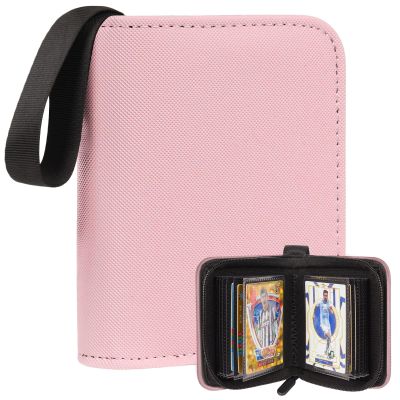 1 Pocket Card Binder  Collectible Trading Card Album, Single Card Holder with 20 Pages, Holds 40 Cards, Side-Loading Mini Binder for TCG, MTG, Sports, Baseball, Football, Small Sports Card Book,Pink