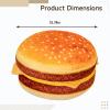 15.8 in / 40 Cm Fun Cheese Burger Plush Pillow, Soft Food Cushion with 3D Print, Removable Burger Cushion Ideal for Living Room and Kid's Hugging Pillow view 4