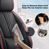 QUFEI Car Seat Covers for Legacy,for Subaru Legacy 1994-2024 2025,Leather Front Seat Covers,Airbag-Compatible Car Seat Protectors,Waterproof Seat Cover for Cars(Black+Red,2PCS/with Pillows) view 4
