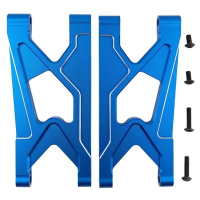 Aluminum Alloy Rear Lower Suspension Arm Swing Arm Upgrades for Arrma 1/10 Gorgon 4X2 2WD Monster Truck RC Car, CNC Machined Durable Replacement Parts #ARA330751 (Blue)